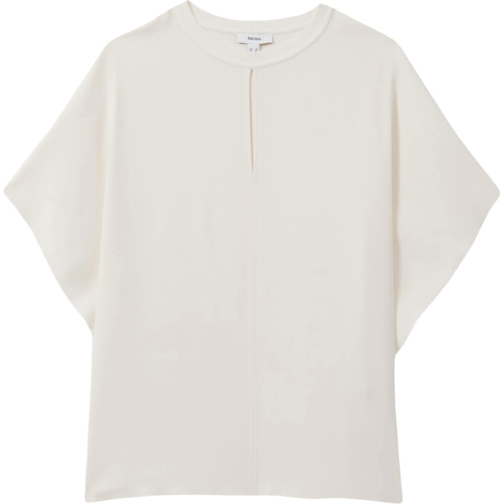 REISS TANIA Draped Sleeve Top